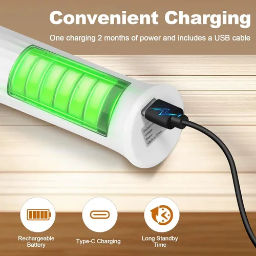 Miniatura 5 de Espumador de leche recargable de mano, espumador eléctrico de mano, máquina de espuma para café con 2 batidores de acero inoxidable y 3 velocidades