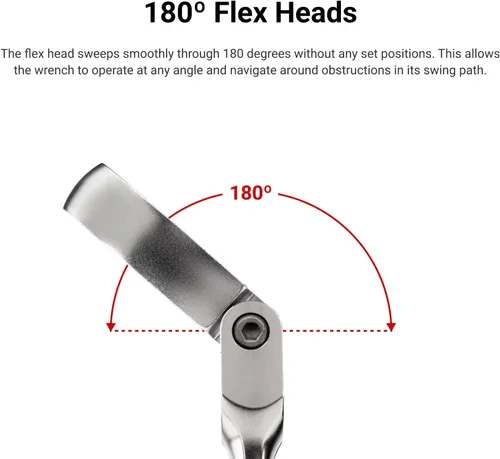 Miniatura 2 de TEKTON Llave combinada con cabeza flexible de 12 puntos de 22 mm WRC26422