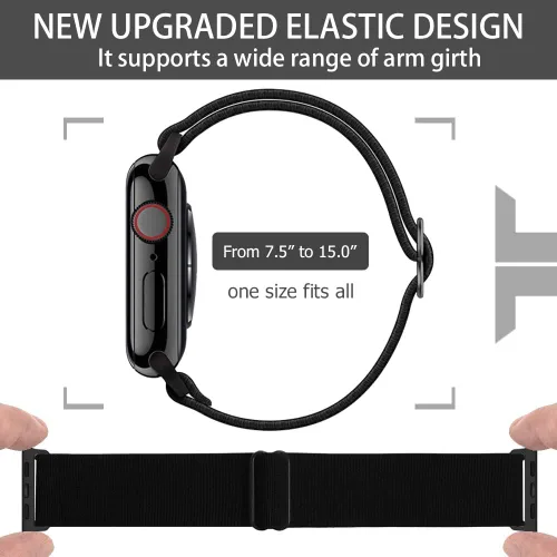 Miniatura 2 de IFCASE Correa elástica para Apple Watch de 49/46/45/1.732 in, 42/41/1.575 in, iWatch Series Ultra 11 10 9 8 7 6 5 4 SE, correa deportiva unisex