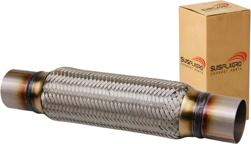 Miniatura 24 de Tubo Flexible de Escape SUISFLXGRO Tipo Universal 100% Acero Inoxidable Para Vehículos Pesados y Coches (1 Pieza, 1.75X6X10)