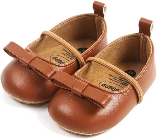 Miniatura 5 de Zapatos planos para bebé niña, zapatos planos para caminar, suela suave, zapatos de princesa Mary Jane, zapatos de vestir de boda, zapatos de cuna