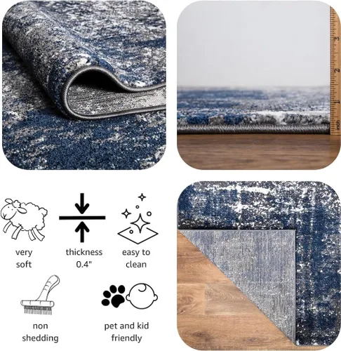 Miniatura 8 de Keen Home Design Alfombras de pasillo - 2x8 que no se deshilacha, alfombra de pasillo abstracta para cocina, sala de estar, dormitorio, comedor