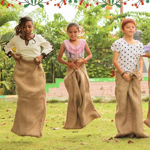 Miniatura 3 de Paquete de 12 bolsas de arpillera de 24 x 40 pulgadas, sacos grandes de arpillera para juegos de césped al aire libre para días festivos
