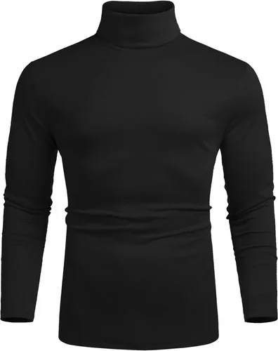 Miniatura 2 de Coofandy - Camisa térmica de cuello de tortuga para hombre, estilo informal, suéter de punto de algodón