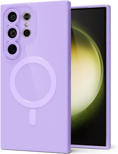 Miniatura 108 de Svanove para Samsung Galaxy S22 Funda de teléfono de silicona magnética, compatible con Magsafe, linda para mujeres, brillante color brillante, gel
