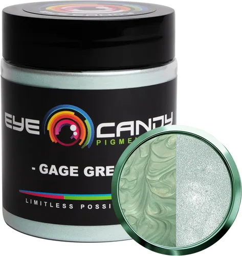 Miniatura 16 de Eye Candy Polvo de pigmento de mica prémium Kaiso Green (50 G), multiusos, aditivo para artes y manualidades, epoxi, arte de resina, esmalte