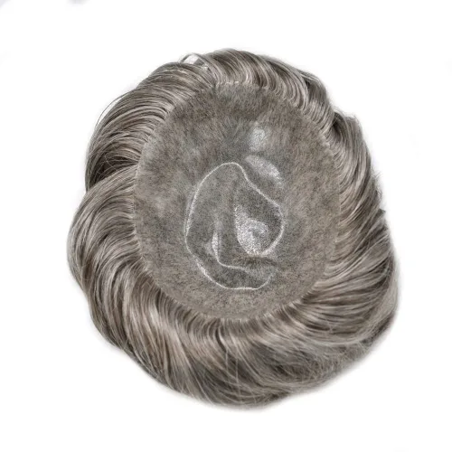 Miniatura 58 de Hombres Toupee Hairpieces 100% Europeo Virgen Sistema de Cabello Humano Para Hombres Full Poly Skin Mens Hair Pieces Toupee Protesis Capilar Para