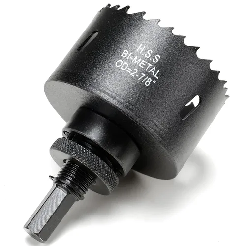Miniatura 24 de Sierra de agujero de 4 1/8” (105mm) para madera y plástico, broca de corte de núcleo de sierra de agujero HSS bimetálica para paneles de yeso, Rojo