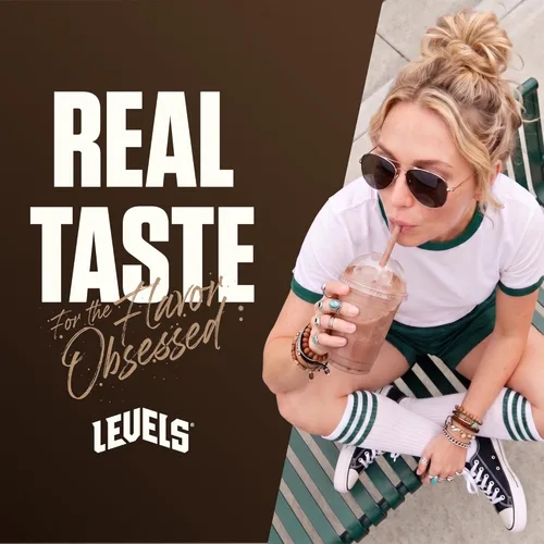 Miniatura 4 de Levels - Polvo de proteína de suero alimentado con pasto, sin artificiales, 24G de proteína, Chocolate Mocha, 5 libras