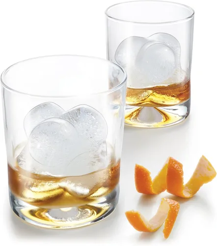 Miniatura 2 de ZOKU Moldes de silicona para hielo, juego de 2 moldes de hielo apilables en forma de gato, mantiene las bebidas frías durante más tiempo con menos