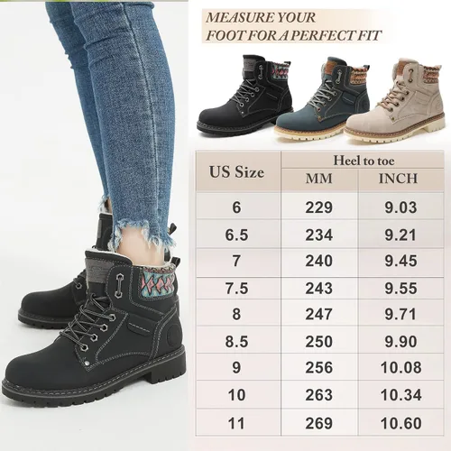 Miniatura 6 de Kkyc Botas de senderismo para mujer antideslizantes botas casuales.
