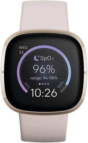 Miniatura 7 de Fitbit Sense Health & Fitness - Reloj inteligente con GPS, llamadas y mensajes de texto Bluetooth, frecuencia cardíaca SpO2, ECG, temperatura