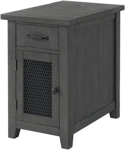 Miniatura 13 de Martin Svensson Home Mesa de silla - Negro antiguo y miel - Estilo rústico - con un cajón y armario para almacenamiento