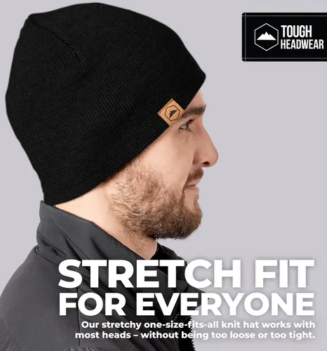 Miniatura 37 de Tough Headwear Daily Knit Beanie – Gorros para hombre – Sombreros de invierno para hombres y mujeres – Sombreros de punto cálidos para clima frío