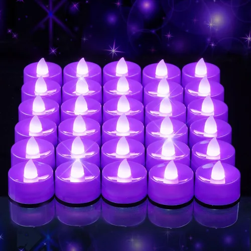Miniatura 11 de Amagic 30 velas de té parpadeantes sin llama que funcionan con pilas, vela eléctrica de larga duración de más de 200 horas para centro de mesa