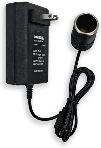 Convertidor de CA a CC de 60 W, 5 A, adaptador de encendedor de cigarrillos de automóvil, adaptador de 110 V/120 V a 12 V AC/DC fuente de