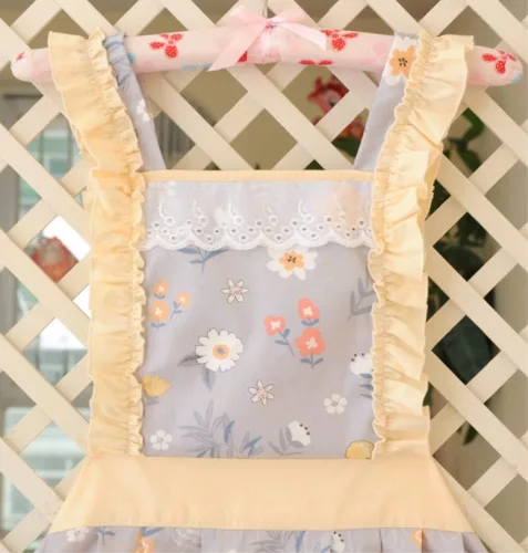 Miniatura 2 de CRB Fashion Delantal de cocina y repostería para mujeres Delantales de chef de cocina para damas, mujeres, con bolsillo (Ribete rosa)
