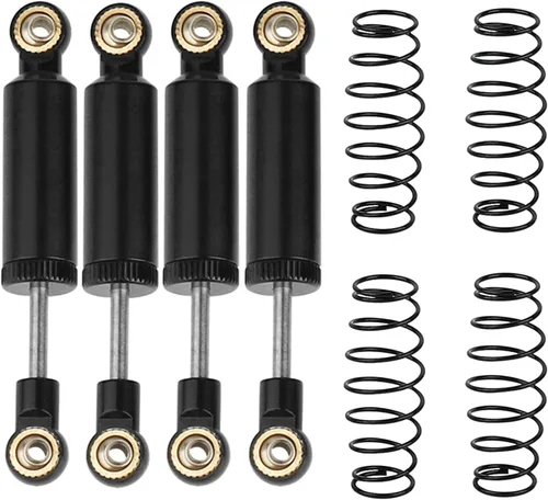 Amortiguador con resorte interno incorporado para 1/10 RC Crawler Axial SCX10 I II III RBX10 Wraith TRX4 MST Redcat (negro, 70mm)
