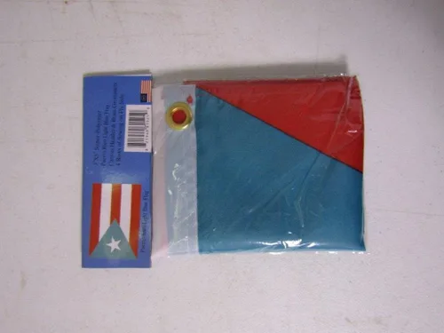 Miniatura 3 de Bandera de Puerto Rico azul claro de 3 x 5 pies 3 x 5 pies con ojales de latón, doble costura, resistente a la decoloración, calidad premium