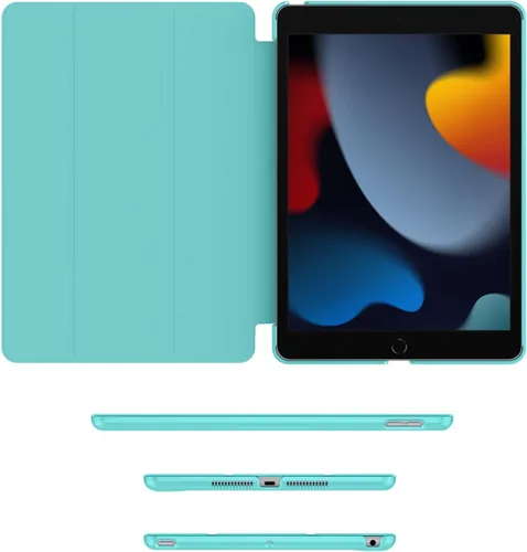 Miniatura 2 de Soke Funda para iPad de 9ª/8ª/7ª generación 2021/2020/2019, [soporte tríptico delgado + activación/suspensión automática], cubierta trasera