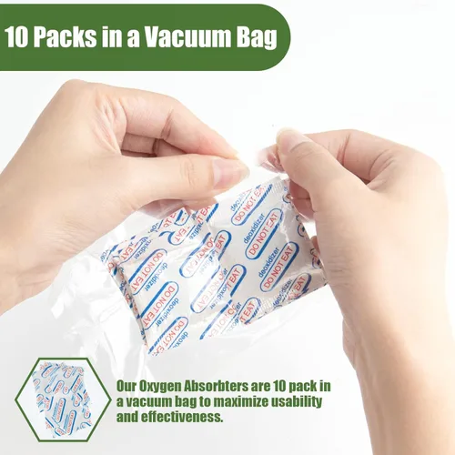 Miniatura 3 de 120 paquetes de absorbentes de oxígeno de grado alimenticio de 500 CC (10 paquetes en bolsa de vacío individual), absorbentes de oxígeno