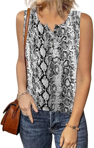 Miniatura 2 de LuckyMore Blusas sin mangas con cuello en V para mujer, estilo casual, plisadas, túnica sin mangas