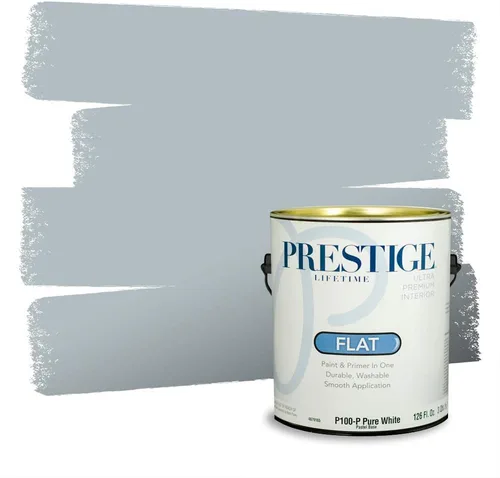 Miniatura 906 de Pintura Exterior + imprimación PRESTIGE, todo-en-uno, 1 galón, acabado mate, color comparable al Valspar* Royal Gray* VS151-Gris real