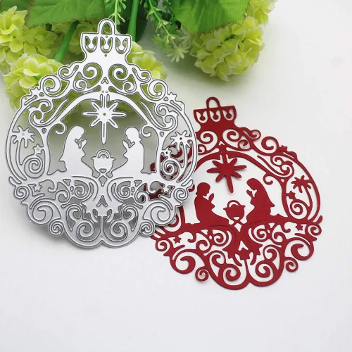 Miniatura 5 de Troqueles metálicos de corte de oración de Pascua, 1 unidad, plantillas de metal en relieve de oración de Pascua para álbumes de recortes, álbum