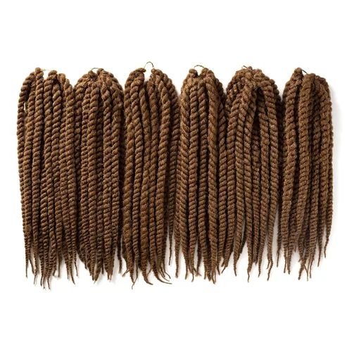 Miniatura 6 de OneDor 6 paquetes de extensiones de cabello trenzado de ganchillo de 18 pulgadas, trenzas de ganchillo senegalesas Mambo para trenzar el cabello