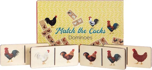 Boxer Gifts Match The Cocks - Juego de dominó novedoso | Divertido regalo de Papá Noel grosero secreto para sus piezas de madera