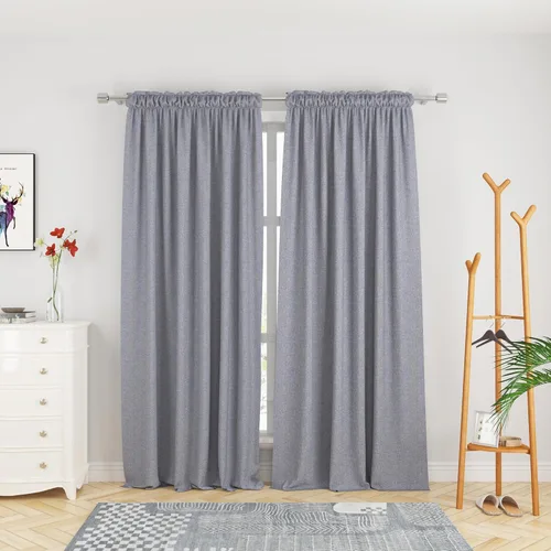 Miniatura 96 de UPOPO Cortinas de Niveles Beige Sobre Fregadero con Textura de Lino para Ventana de Cocina de 16 Pulgadas de Largo Caravana Privacidad Pequeñas