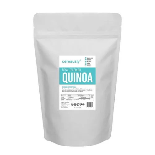 Miniatura 3 de CEREAUSLY Quinoa tricolor orgánica a granel 4 libras Restaurantes Venta al por mayor boliviana Royal Sin OMG Kosher Sin gluten