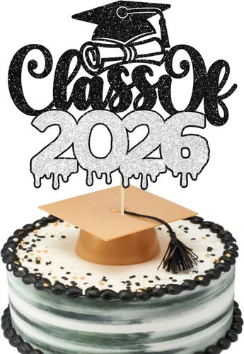 Miniatura 19 de 1 pieza de decoración de pastel de graduación 2023 con purpurina de felicitaciones 2023 para pastel de graduación 2023 temática de graduación