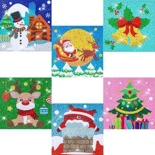 Miniatura 13 de QEUOYSS Kits de arte de diamantes 5D para niños principiantes, kits fáciles de artes y manualidades para niños de 8 a 12 años, juego de manualidades