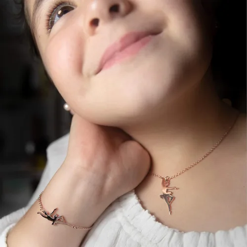 Miniatura 6 de The Memory Building Company Caja de música Joyero de bailarina para niñas y niños con collar y pulsera a juego Regalos de cumpleaños para niñas