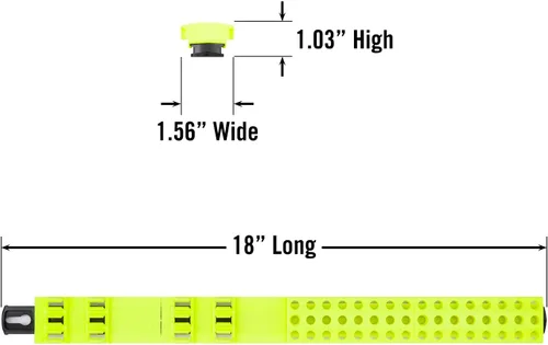 Miniatura 6 de Ernst Manufacturing Barra de 60 brocas para herramientas con base magnética, almacenamiento y organizador de brocas hexagonales de 1/4 pulgadas