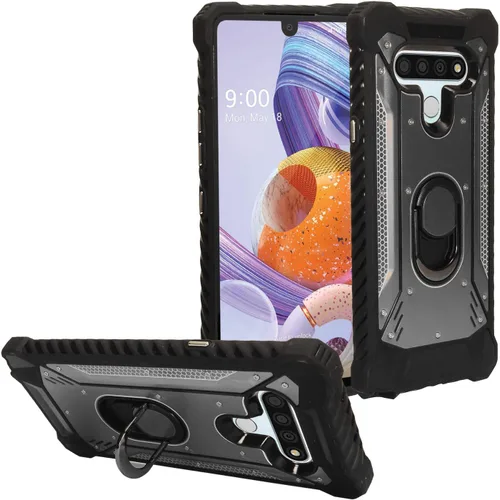 Miniatura 9 de Para LG Stylo 6 LM-Q730 (2020) - Funda híbrida con soporte de anillo - RS2 Negro