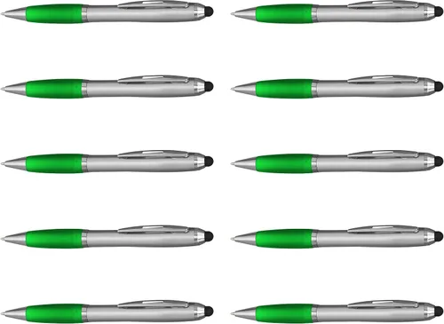 Miniatura 15 de DISCOUNT PROMOS Juego de 10 bolígrafos Stylus, paquete a granel, tinta negra, ideal para oficina, escuela, negocios, ferias comerciales, eventos