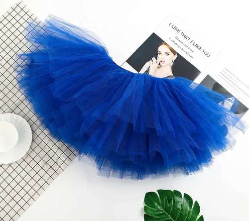 Miniatura 19 de REETAN Falda tutú de ballet de 6 capas de tul corto tutús para mujer