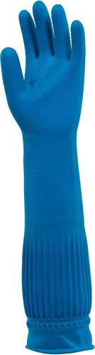 Miniatura 2 de ETERNA Guantes extra largos, guantes para limpieza de lavandería, cocina y hogar, efecto cepillo en los dedos, longitud más larga con funda