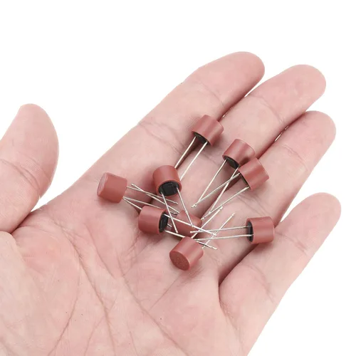 Miniatura 4 de uxcell 50pcs cilíndrico DIP montado en miniatura redondo lento micro fusible para piezas electrónicas PCB LCD reparación, T250mA 250mA 250V, rojo