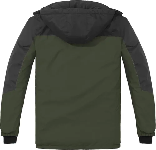 Miniatura 3 de Spmor Chaqueta de esquí impermeable con capucha para hombre, abrigo de snowboard para invierno, resistente al viento, para la nieve