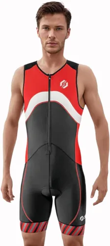 Miniatura 2 de SLS3 Traje de Triatlón para Hombre - Trisuit Premium para Hombre - Kit de Triatlón sin Mangas, de Secado Rápido con Bolsillo Grande en la Espalda