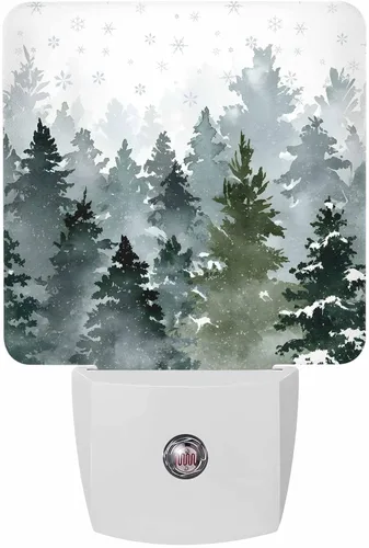 Miniatura 12 de Luces nocturnas de Navidad que se enchufan a la pared, luz nocturna roja con enchufe de muñeco de nieve y pájaro con sensor de luz del atardecer al