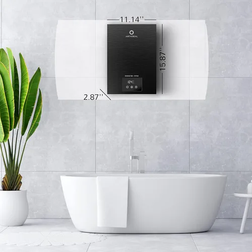 Miniatura 6 de Calentador de agua sin tanque eléctrico Airthereal 14kW, 240 voltios - Agua caliente infinita bajo demanda - Se modula automáticamente para ahorrar