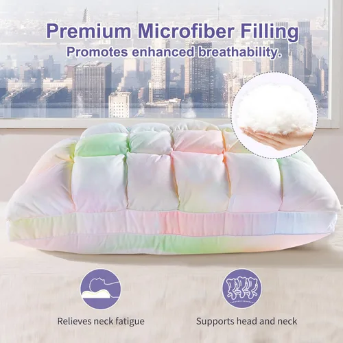 Miniatura 2 de YOUR MOON Almohadas suaves para dormir, almohadas de soporte para la cama, almohada alternativa de plumón esponjosa, almohadas de gel de hotel