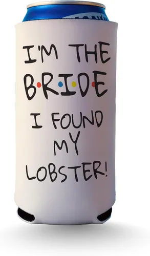 VictoryStore Enfriadores de latas SLIM: enfriadores de latas Bachelorette SLIM I Do Crew Found My Lobster Skinny Can Coolers