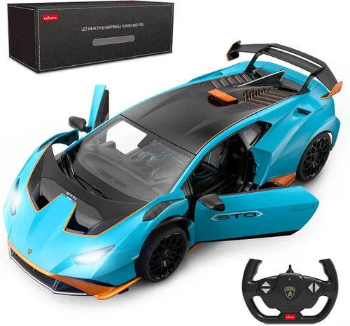 Miniatura 12 de RASTAR Coche de juguete Lamborghini 1:14 Lamborghini Aventador SVJ, modelo de control remoto, súper coche deportivo RC para carreras, para niños