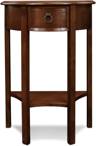 Miniatura 11 de Leick Home Mesa de Consola Mission, Madera Maciza, 1 Cajón de Almacenamiento, Estante de Exhibición Inferior, Profundidad Estrecha, Fácil Montaje