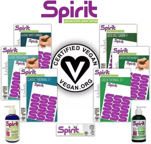 Miniatura 6 de Spirit® Papel de transferencia de tatuaje térmico clásico de 8.5 x 11 pulgadas, 100 hojas, papel de plantilla de tatuaje, fabricado con orgullo